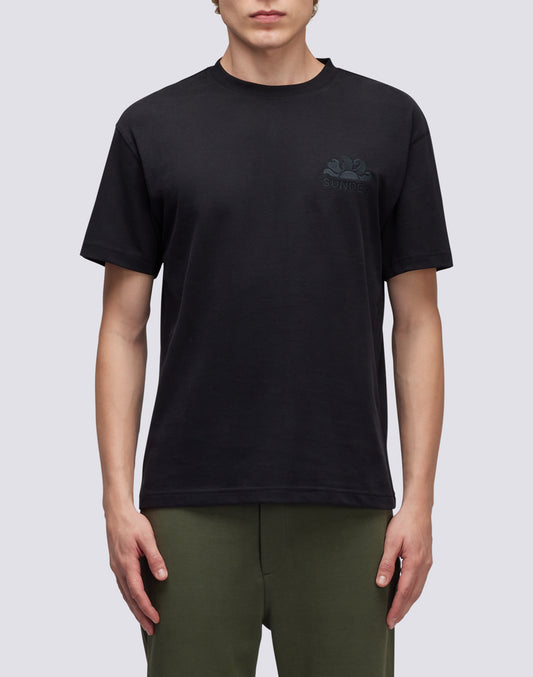 CREW NECK T-SHIRT WITH EMBROIDERED LOGO