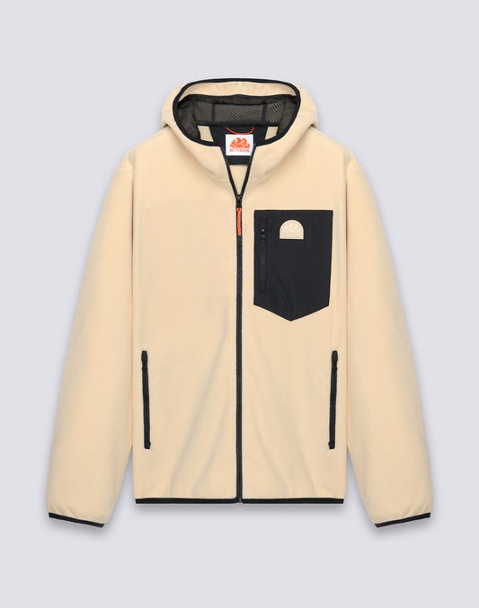 MEN'S FULL ZIP FLEECE JACKET WITH HOOD