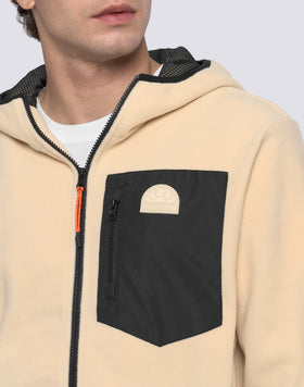 GIACCA UOMO IN PILE FULL ZIP CON CAPPUCCIO