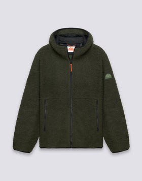 GIACCA TEDDY UOMO CON CAPPUCCIO E ZIP