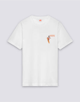 T-SHIRT POUR HOMME À COL ROND AVEC IMPRIMÉ ET BRODERIE
