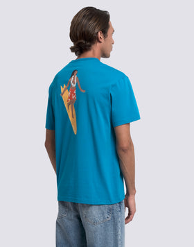 T-SHIRT HOMME À COL ROND AVEC IMPRIMÉ ET BRODERIE