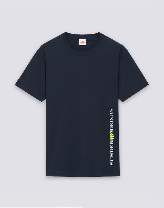 T-SHIRT UOMO A GIROCOLLO CON STAMPA LOGO VERTICALE