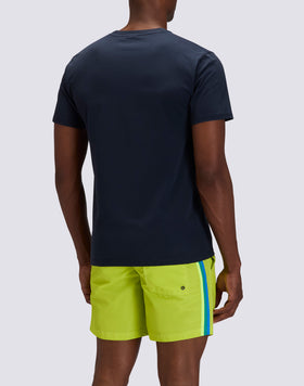 MEN'S CREW NECK T-SHIRT WITH VERTICAL LOGO PRINT