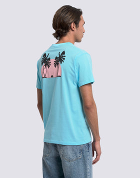 T-SHIRT POUR HOMME AVEC IMPRIMÉ TRIPPING PALM