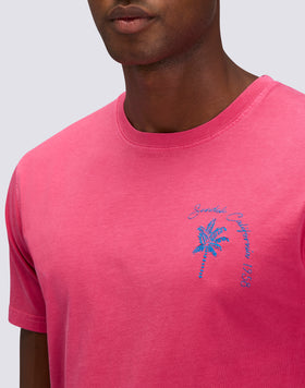 CAMISETA DE CUELLO REDONDO PARA HOMBRE CON BORDADO DE PALMINA