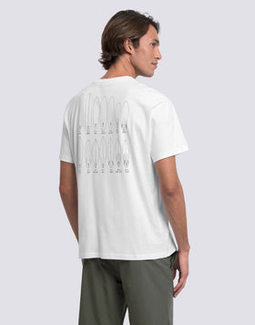T-SHIRT UOMO A GIROCOLLO CON STAMPA OLD SCHOOL SURF
