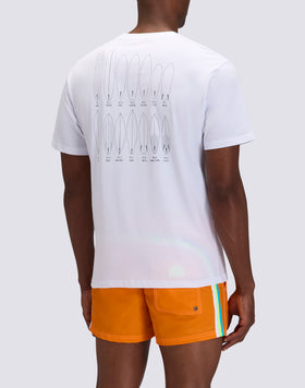 CAMISETA DE CUELLO REDONDO PARA HOMBRE CON ESTAMPADO OLD SCHOOL SURF