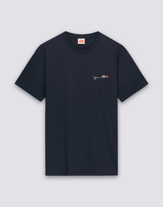 MEN'S CREW NECK T-SHIRT WITH OLD SCHOOL SURF PRINT