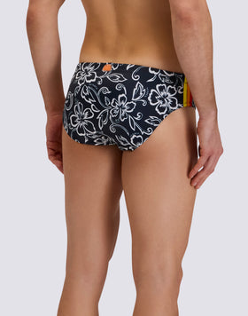 DIWALTER SWIM BRIEF WITH ARCHIVE HIBISCUS PRINT