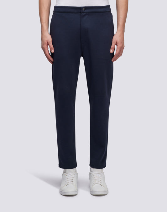 SEMI-ELASTICATED WAIST TROUSERS