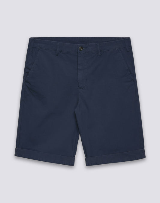 SHORT DE MARCHE HOMME EN POPLIN EXTENSIBLE TEINTE EN PIÈCE