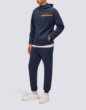 PANTALONI UOMO CON VITA ELASTICA IN INTERLOCK RICICLATO