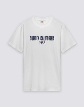 T-SHIRT HOMME À COL ROND AVEC INSCRIPTION « SUNDEK CALIFORNIA 1958 »