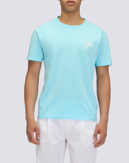 T-SHIRT UOMO A GIROCOLLO STAMPA HIBISCUS D'ARCHIVIO