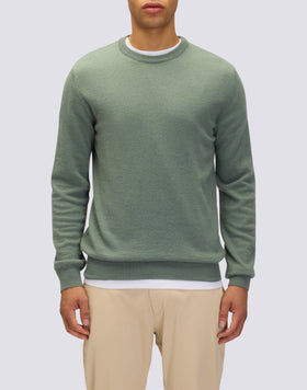 JERSEY DE CUELLO REDONDO PARA HOMBRE EN MEZCLA DE LANA