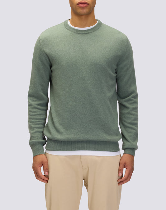 JERSEY DE CUELLO REDONDO PARA HOMBRE EN MEZCLA DE LANA