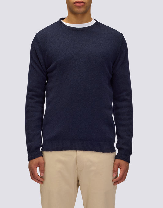JERSEY DE CUELLO REDONDO PARA HOMBRE EN MEZCLA DE LANA