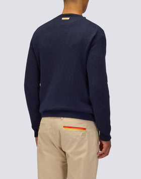 JERSEY DE CUELLO REDONDO PARA HOMBRE EN MEZCLA DE LANA