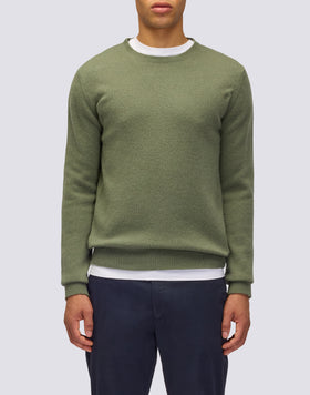 JERSEY DE CUELLO REDONDO PARA HOMBRE EN MEZCLA DE LANA