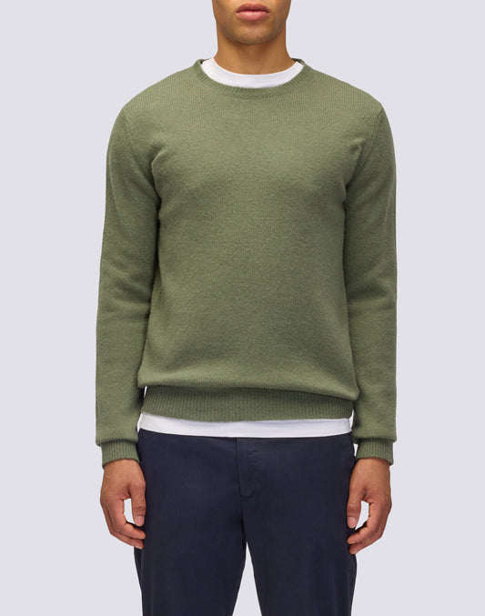 JERSEY DE CUELLO REDONDO PARA HOMBRE EN MEZCLA DE LANA