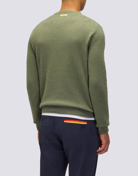 JERSEY DE CUELLO REDONDO PARA HOMBRE EN MEZCLA DE LANA