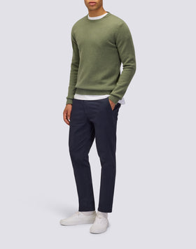 JERSEY DE CUELLO REDONDO PARA HOMBRE EN MEZCLA DE LANA