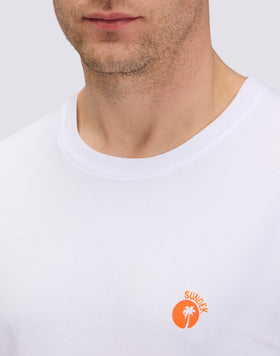 T-SHIRT CAPSULE MICROSTAMPA CON PALMA