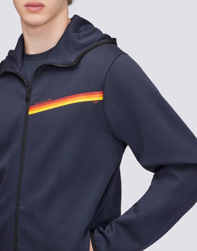 SUNDEK 1958 SUDADERA TRICOLOR CON CAPUCHA
