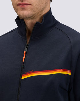 SWEAT À FERMETURE ÉCLAIR INTÉGRALE AVEC DÉTAILS TRICOLORES