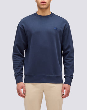 SUDADERA DE CUELLO REDONDO CON LOGOTIPO BORDADO