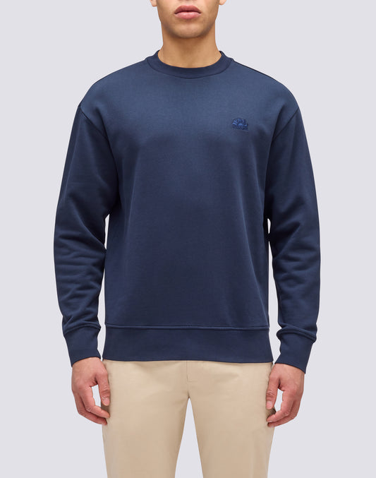 SUDADERA DE CUELLO REDONDO CON LOGOTIPO BORDADO