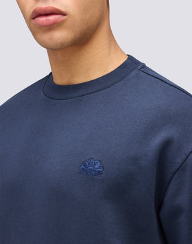 SUDADERA DE CUELLO REDONDO CON LOGOTIPO BORDADO