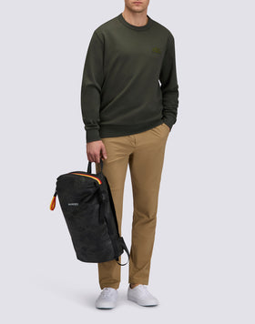 FELPA UOMO A GIROCOLLO IN COTONE INTERLOCK RICICLATO