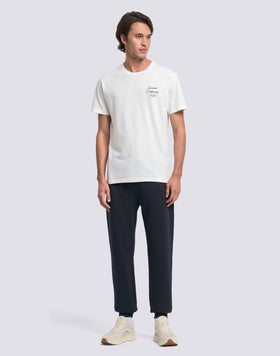 PANTALON LONG À TAILLE ÉLASTIQUE POUR HOMME EN COTON INTERLOCK RECYCLÉ