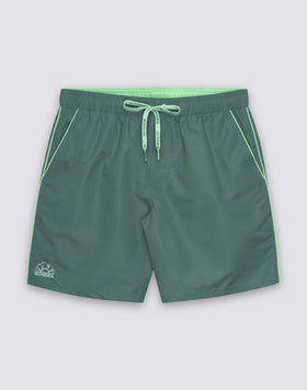 COSTUME DA BAGNO UOMO LUNGHEZZA MEDIA VITA ELASTICATA CON PIPING