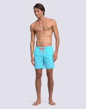 COSTUME DA BAGNO UOMO LUNGHEZZA MEDIA VITA ELASTICATA CON PIPING