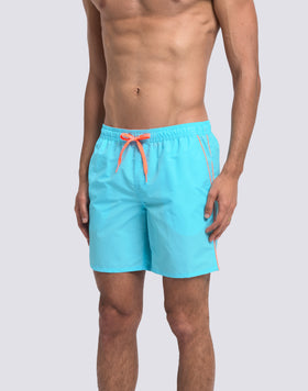 COSTUME DA BAGNO UOMO LUNGHEZZA MEDIA VITA ELASTICATA CON PIPING