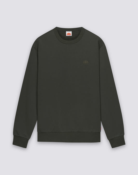 SWEAT-SHIRT POUR HOMME DÉPOUILLÉ À COL ROND AVEC LOGO BRODÉ