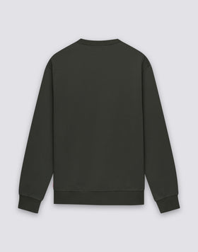 MEN'S UNBRUSHED CREW NECK SWEATSHIRT WITH EMBROIDERED LOGO