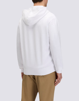 SUDADERA DE HOMBRE DE ALGODÓN DESLARA CON CREMALLERA COMPLETA Y CAPUCHA