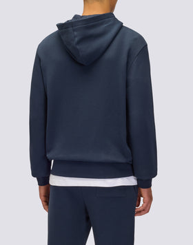 FELPA UOMO CON CAPPUCCIO E ZIP CENTRALE