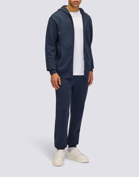 FELPA UOMO CON CAPPUCCIO E ZIP CENTRALE