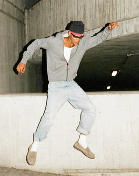 MEN'S HOODED SWEATSHIRT WITH CENTRAL ZIP