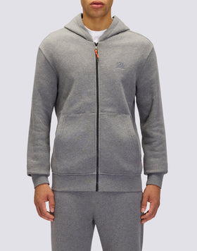 FELPA UOMO CON CAPPUCCIO E ZIP CENTRALE