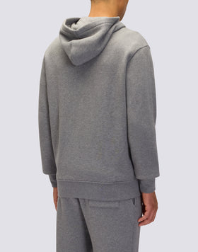 FELPA UOMO CON CAPPUCCIO E ZIP CENTRALE