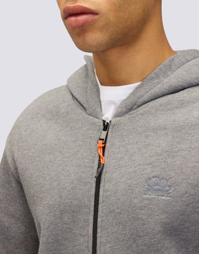 FELPA UOMO CON CAPPUCCIO E ZIP CENTRALE
