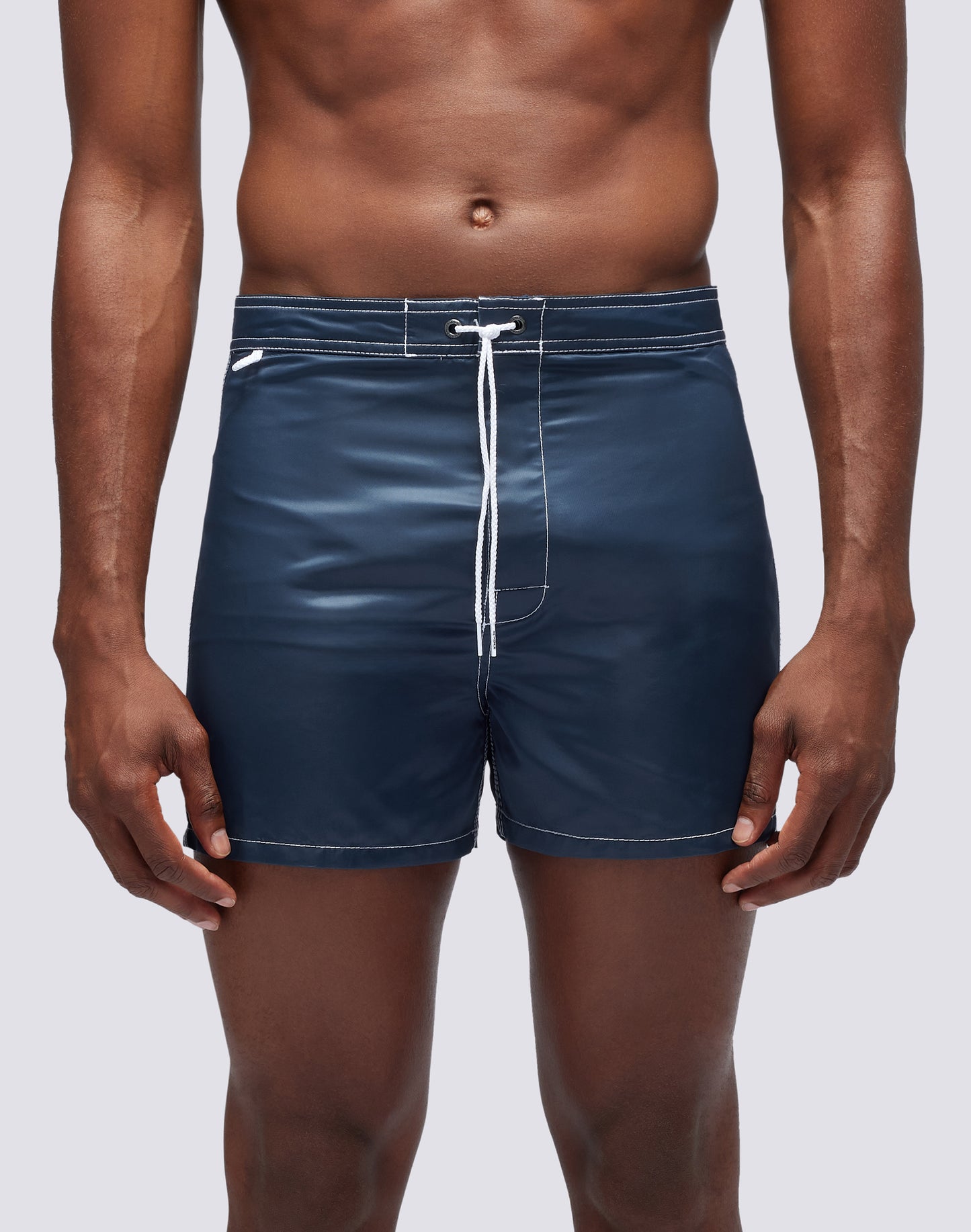 SHORT SWIMSHORTS WITH ELASTIC WAIST VINTAGE MODEL IN SATIN