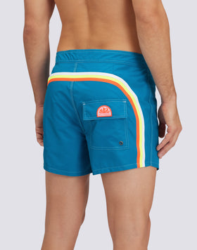 ICONIC TAFFETA FIXED WAIST SHORT SWIMSUIT
