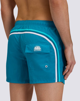 MAILLOT DE BAIN COURT POUR HOMME AVEC TAILLE ÉLASTIQUE ET TAILLE FROISSÉE